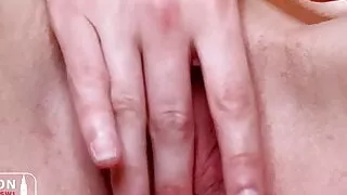 Close-Up Of Stepsister Playing & Fingering Wet Pussy