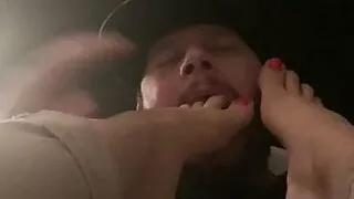 Exes feet in my face again