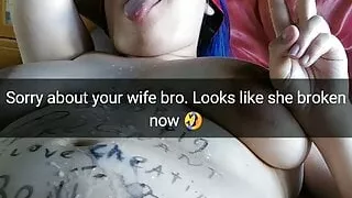 Oops, your wife turned into a cum addicted whore!