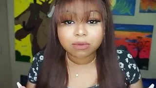 Busty exotic Youtuber shows how to change nipple piercings