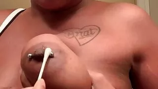 Black Youtuber changing nipple piercings