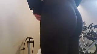 Green Panties hiding underneath black tights