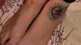 Lexie's First Time With Wax and Cum On Feet