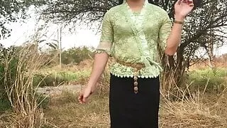 Out-door thai  walk show prostitute ladyboy EP1