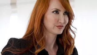 Busty milf boss dominates her petite employee and rims her