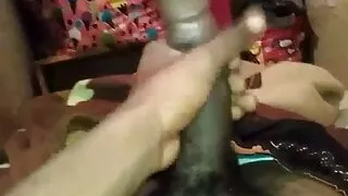 Straight guy jerks off while playing rap music