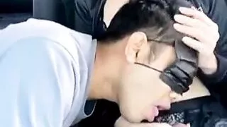 ladyboy cum in guy mouth