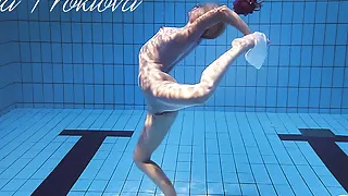 Elena Proklova shows how sexy can one be alone in the pool