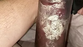 pumping my cock up while girlfriend  is out