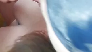 Big tiitted milf gags on my cock