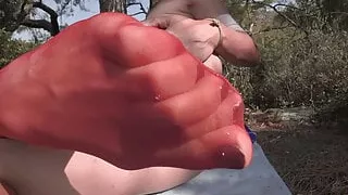 nylondelux in red fantasy at the secret place