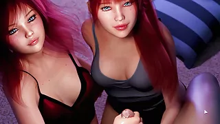 Double Homework - Two Stepsisters Share Stepbro's Cock - #12