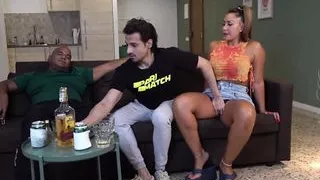 Desi Cuckold watches his wife getting fucked by his friend