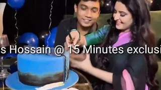 Porimoni Birthday celebration Hot kiss