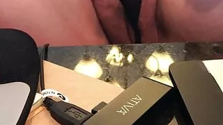 Milf orgasming while working