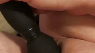 Getting my pretty pink pussy ready for daddys big black cock