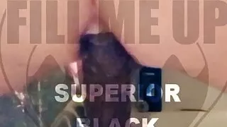 Wishing for real bbc to use me riding BBC dildo