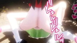 MMD Touhou - Futanari Reimu x Daiyousei