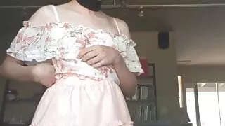 Polla Enorme, Lencería, Shemale, Tetas Pequeñas, Solo, Joven