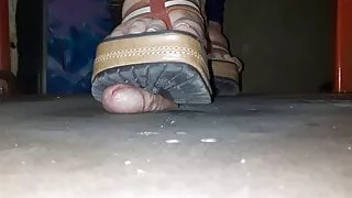 Bbw Cockbox Trample wearing wedge sandals