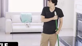 Lucky Stud Helps Horny Big Titted Milf With Some House Work