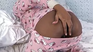 digging my finger in my dirty ebony ass hole for stepdad high definition 