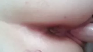 Dilldoing both of her holes