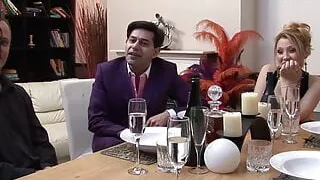 Nasty MILF gets her ass drilled in a group sex scene