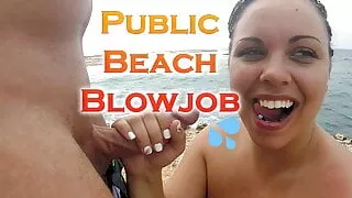 Outdoor Public Beach POV Blowjob - ImMeganLive