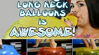 Blowing LONG NECK BALLOONS is Awesome - ImMeganLive