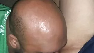 Eating her on the beach