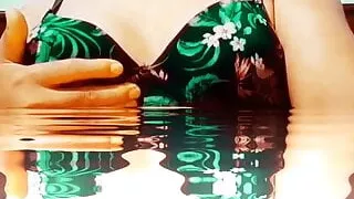 Indian Sexy Girl Fingering on swimming pool bed