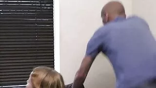 She leaves and he cheats with blonde plumper