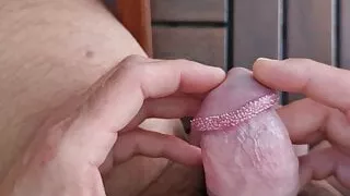 Mein Schwanz im Detail Vorhaut Eichel Pissloch Nahaufnahme pov