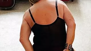 Crossdresser Beth toying her pussy with dildo