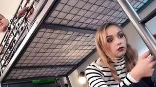 HORNY HOSTEL - Teen Blonde Jenny Wild Fucks Pervert Roommate