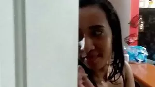 Latina Leyne Rodriguez masturbates in the pool