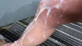 Großer Schwanz, Creampie, Sperma, Beine, Unterwäsche, Masturbation