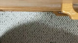 Sperma im schmutzigen Höschen von Kate gespritzt