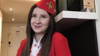 Cherry creampied by fake flight agent