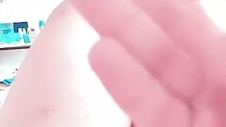 Hot wet thick pussy with big thighs girl fingering.