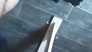 Tied cock and balls dirty talk cum