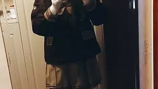 female mask in jk uniform