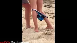 Beach bum spanking
