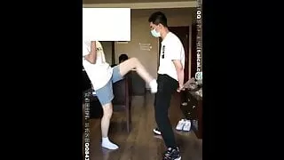 Chinese girl ballbusting