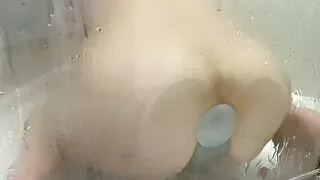 Big Boobs SHOWER DILDO FUCK