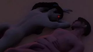 Vampire Woman Breeds With Man - 3D