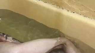 hot tattooed 18 y.o. teen does solo show in the bathroom