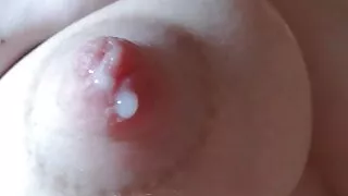 Mom showing her wet boobs full of milk - 2