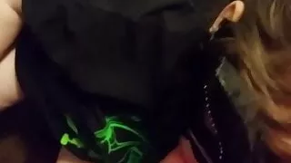 Wife sucking off our neighbor